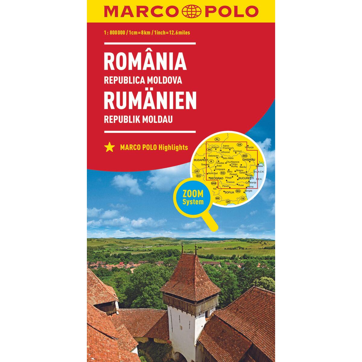 MARCO POLO Länderkarte Rumänien, Republik Moldau 1:800.000 von Mairdumont